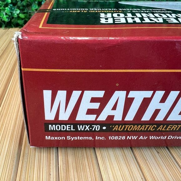 NIB Maxon WX-70 Severe USA Weather Monitor AC or Battery Power Automatic Alerts - Picture 3 of 6